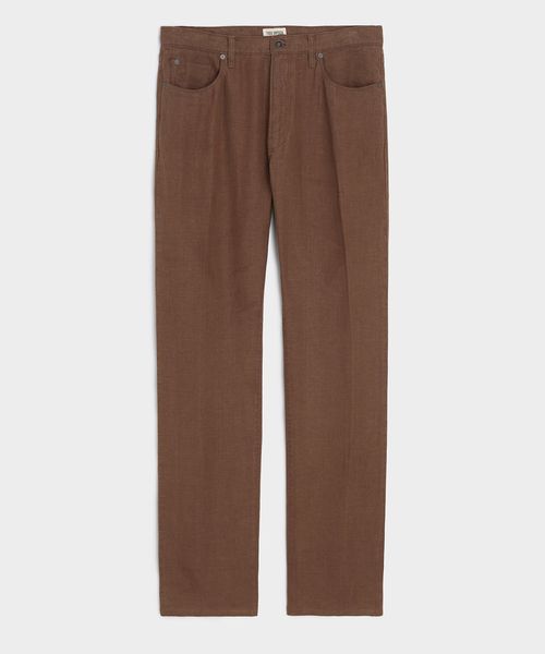 Vintage Straight Fit 5-Pocket Linen Pant