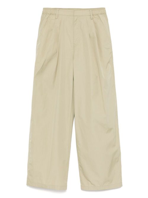 Cotton wide-leg pants - Green