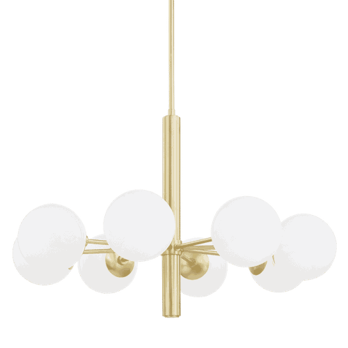Mitzi Stella 8-Light Chandelier in Aged Bra