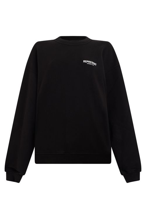 Men's Cotton Crew Neck Sweatshirt with Discreet Chest Logo