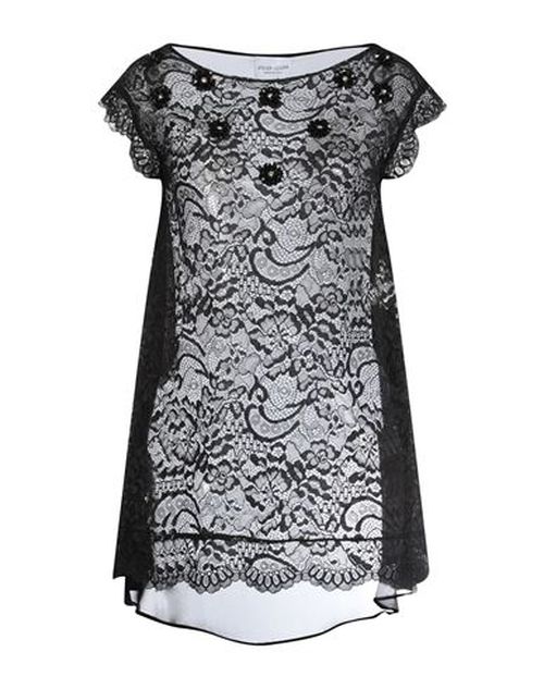 Woman Top Black Size 6 Polyamide, Nylon