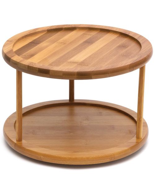 International Bamboo 2-Tier Turntable