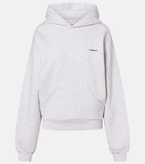Logo cotton-blend jersey hoodie
