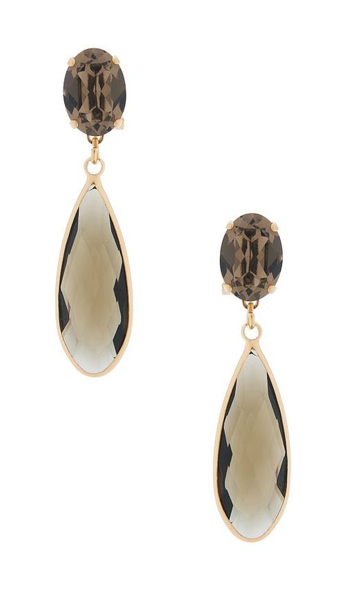 Anton Heunis Drop Earrings in Grey,Metallic Gold