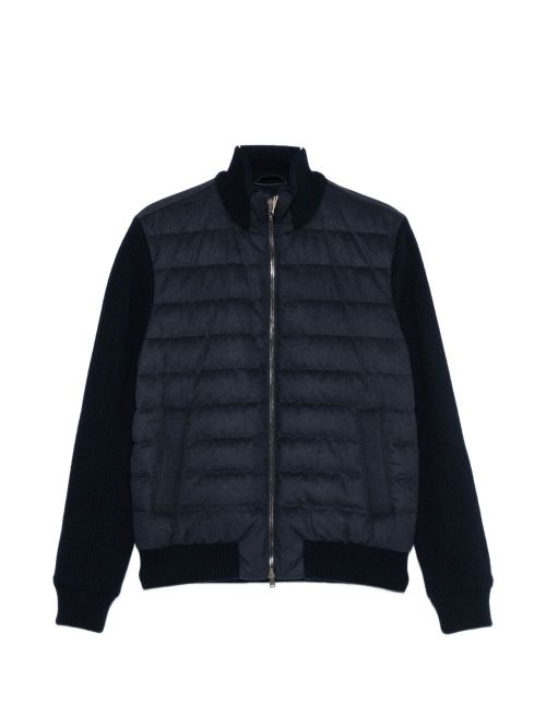 Quilted Knit Jacket — Navy