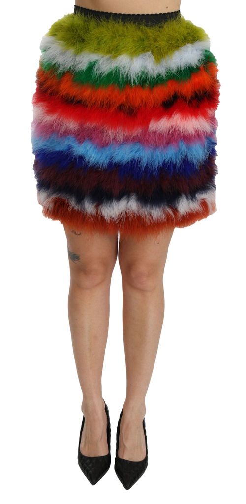 Multicolor Feather Skirt — Multicolor