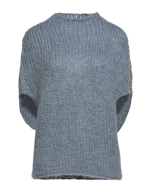Woman Turtleneck Pastel blue Size XS Mohair wool, Wool, Ecobrass