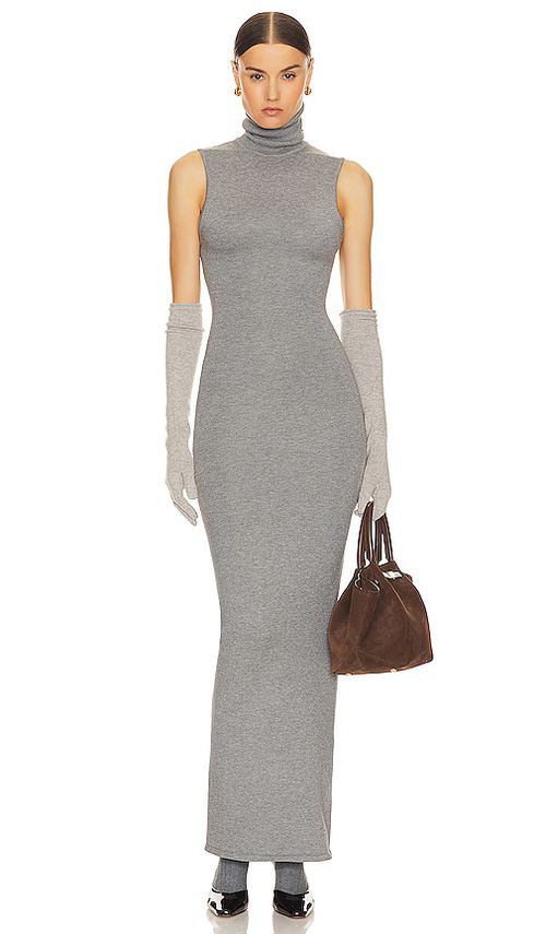 Helsa Aadi Knit Dress in Heather Grey - Grey. M also in