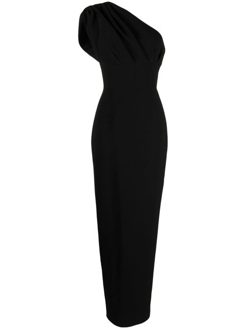Winnie one-shoulder gown dress - Black