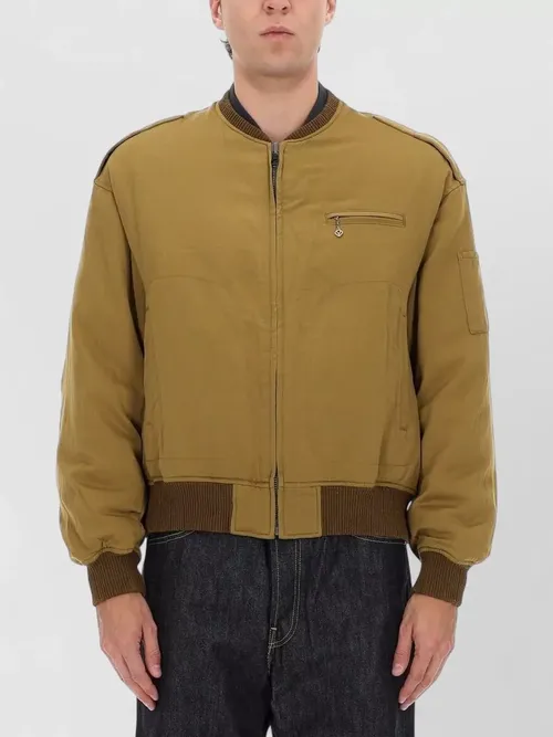 Visvim - utility jacket with ribbed cuffs and epaulette