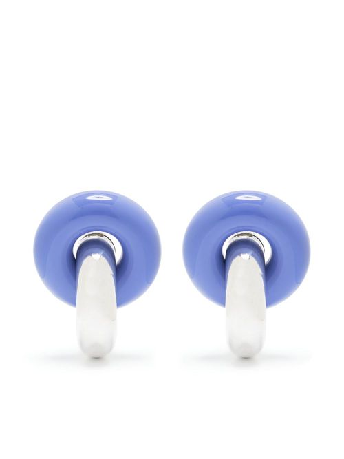 Cumulus chunky-hoop pendant earrings - Silver