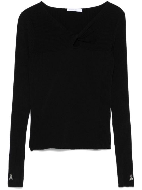Knot-detailed jumper - Black