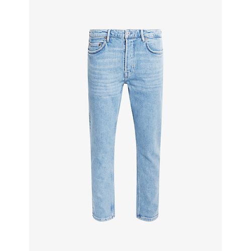 Mens Vintage Indigo Dean Slim-fit Cropped Stretch-denim Jeans