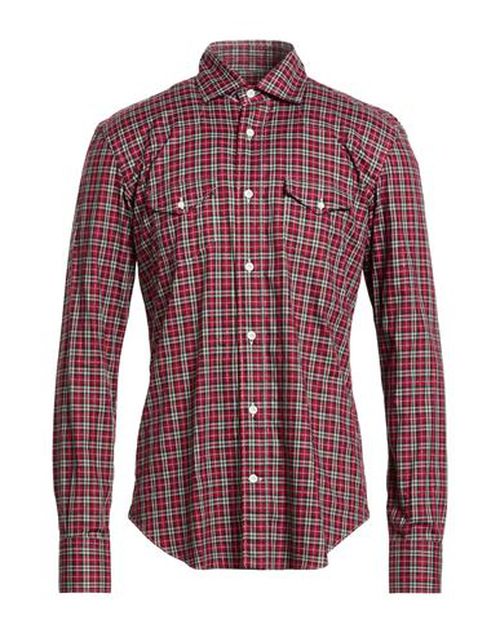 Man Shirt Red Size M Cotton