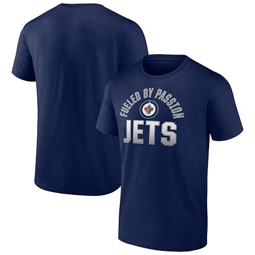 Men's Fanatics Navy Winnipeg Jets Open Net T-Shirt - Size Medium