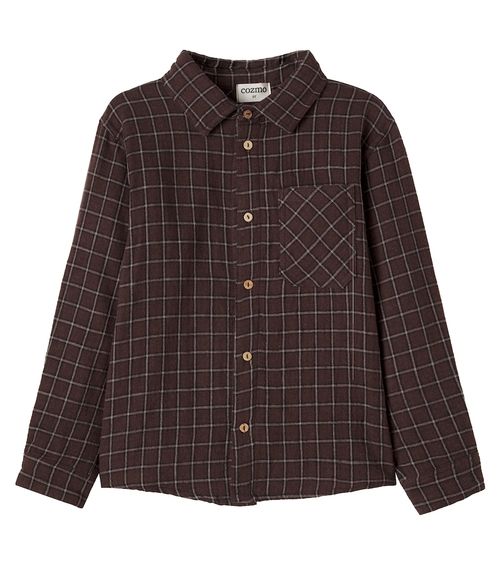 Turin checked cotton flannel shirt