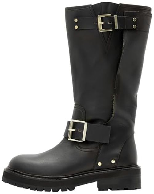 AllSaints Women's Tay Biker Boot Mid Calf