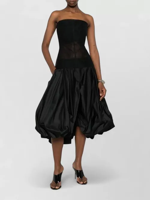 Rick Owens - strapless top boned bodice flared he