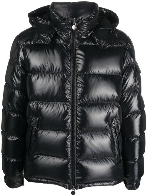 Maya zip-up padded hooded jacket - Black