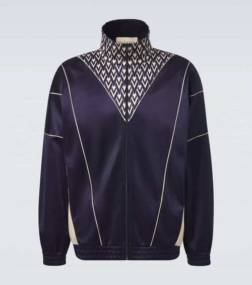 Printed jersey jacket