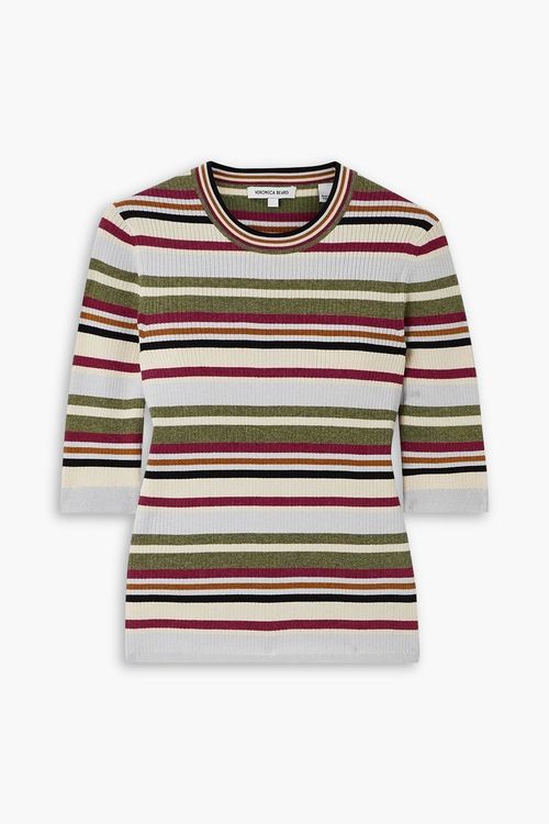 Kavya striped ribbed-knit sweater