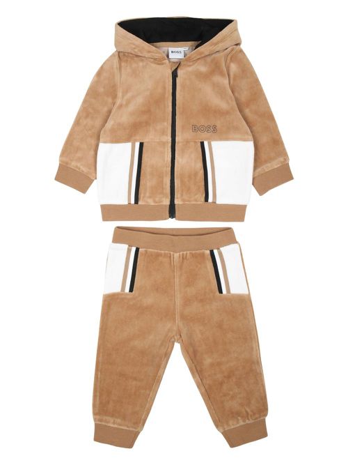 Velvet tracksuit set - Brown