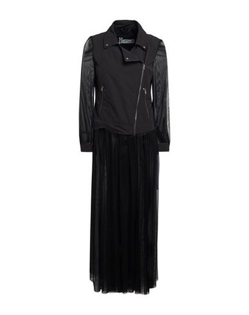 Woman Overcoat & Trench Coat Black Size 8 Polyimide, Elastane, Polyester