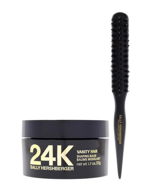 Unisex 2Pc 24K Vanity Hair Shaping Balm & Teasing Brush Kit