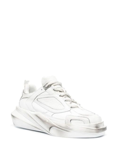 White Leather Hiking Sneakers