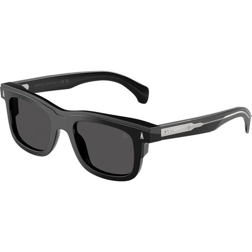 Moncler Unisex Moncler ME6004 CLARO 300187 Gafas de sol Acetato Negro Gris Cuadrada Norma