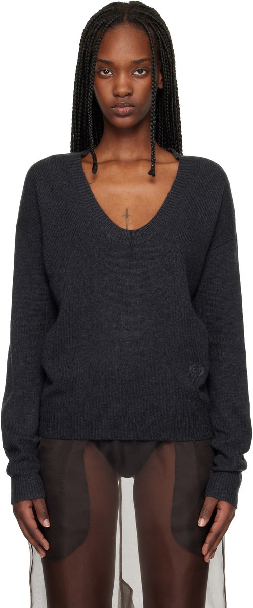 Navy U Neck Sweater