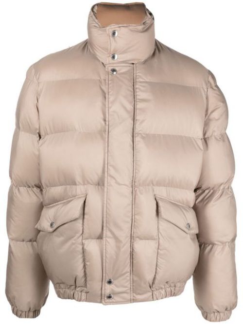 Graffiti-print puffer jacket