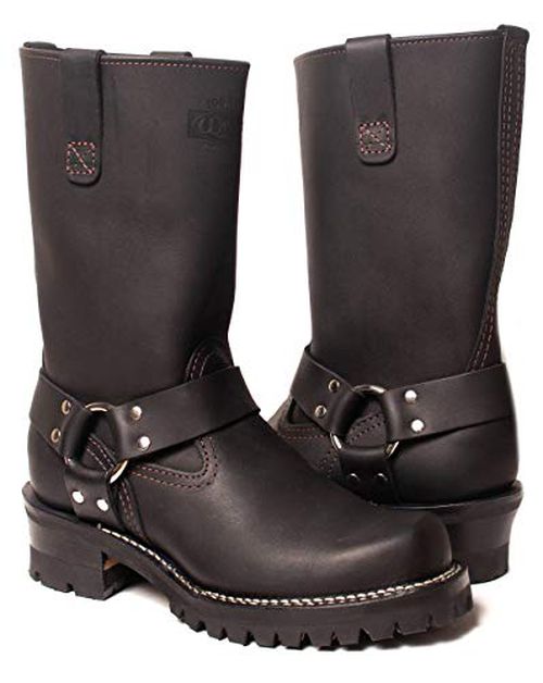 Wesco Harness 11" Black Leather Boots 7700H100