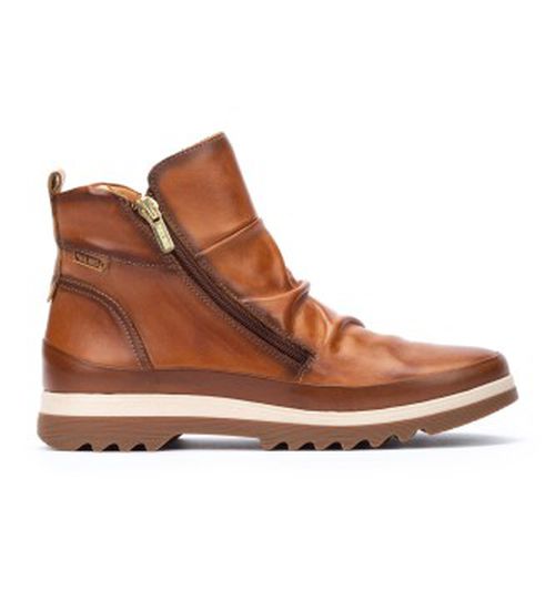 Pikolinos for woman. W3W-8888C2 Brown Vigo leather ankle boots (38), 1 to 3 cm, Zip, Casual
