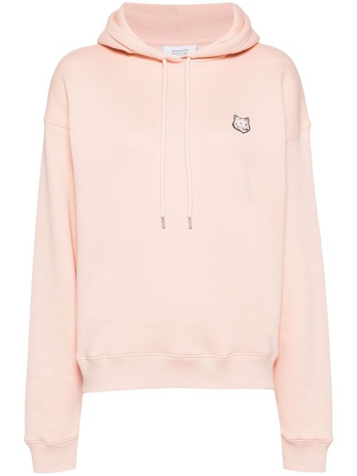 Bold fox head patch hoodie - Pink