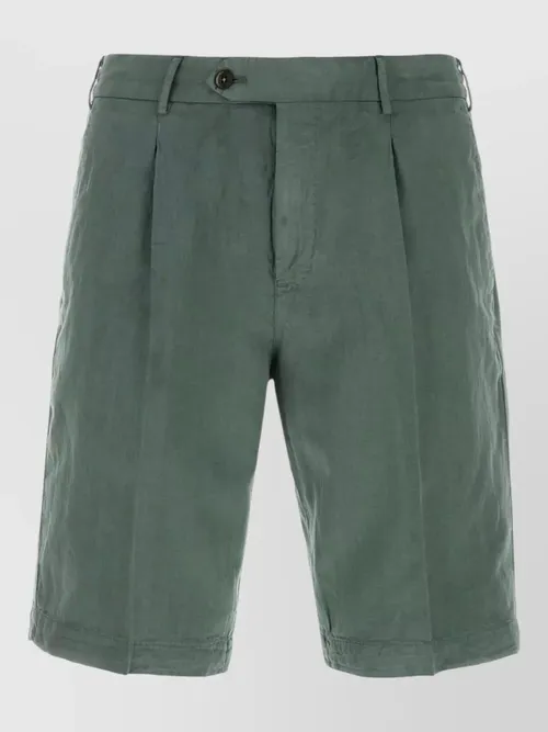 Pt Torino - lyocell blend bermuda shorts belt loop