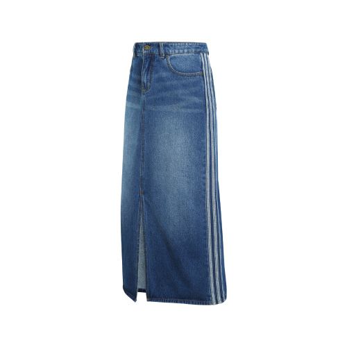 3-Stripes Pencil Skirt Denim