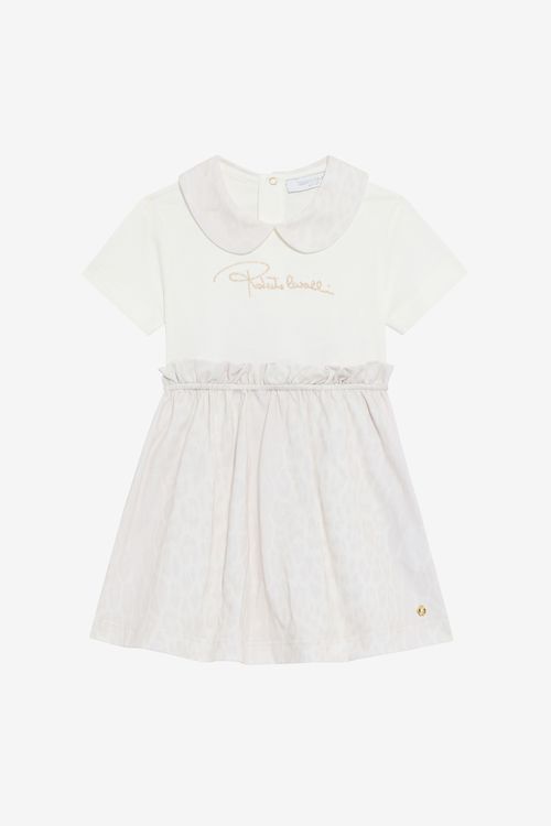 Milk White And Ivory Dress With Jaguar Skin