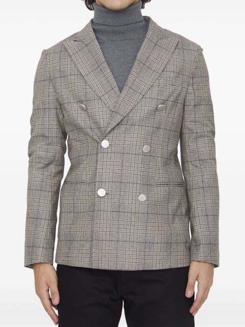 Checked blazer - Neutrals