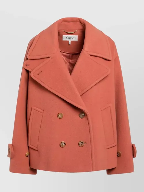 Chloé - double breasted jacket buttoned cuffs pockets lape