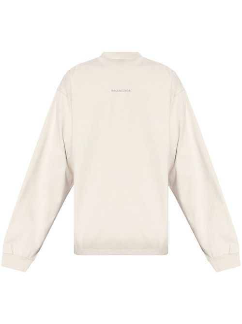 Logo-print cotton sweatshirt - Grey