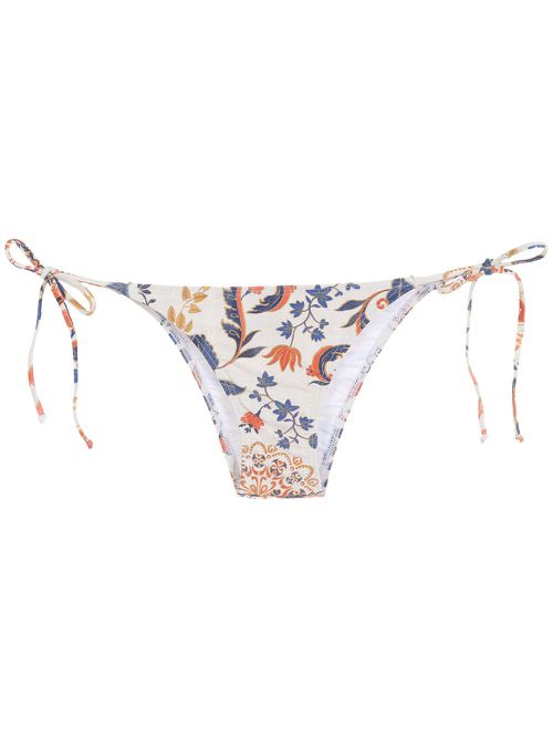 Low-rise side-tie bikini bottoms - Neutrals