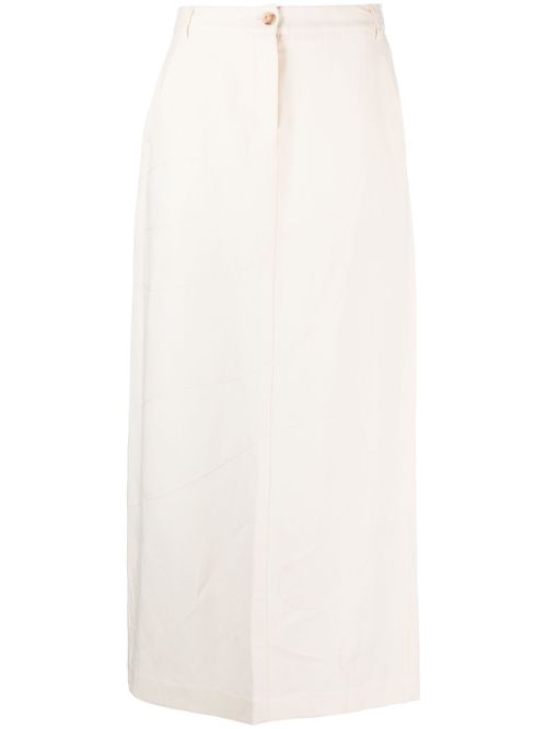 X Daniëlle Cathari decorative-stitching straight skirt - Neutrals