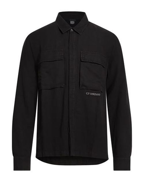 C. p. Company Man Shirt Black Size S Cotton, Linen