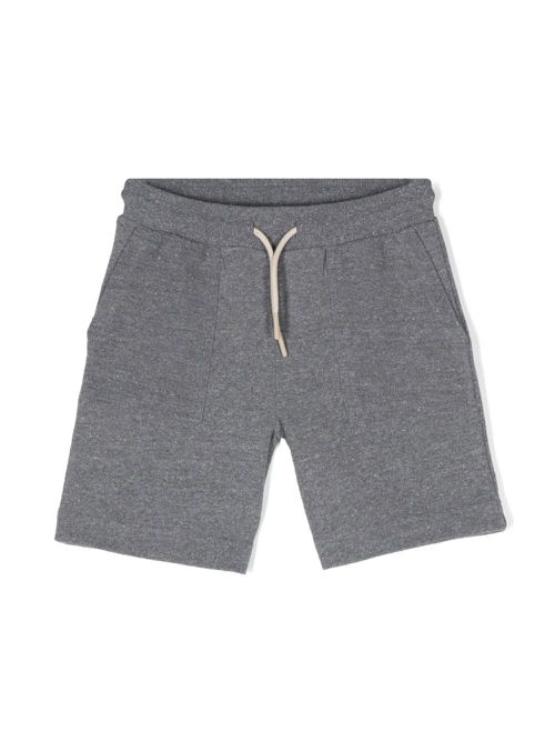 Mélange-effect track shorts - Grey