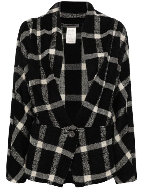 Check-pattern jacket - Black