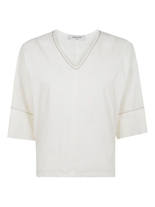Fabiana Filippi V-neck T-shirt - White