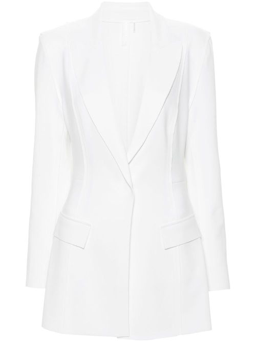 Exposed-seams single-breasted blazer - White