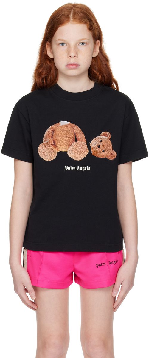 Palm Angels Kids Black Broken Bear T-shirt
