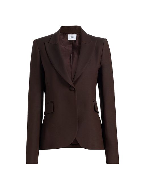 Women's Logan Wool-Silk Blended Blazer - Mocha
